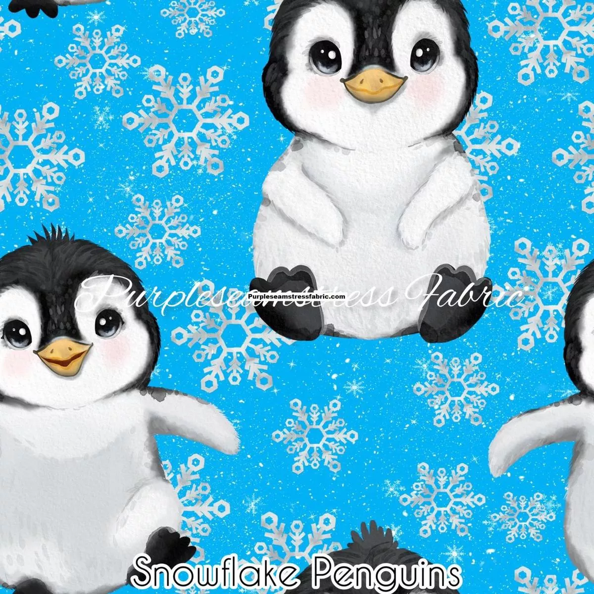 Snowflake PenguinsFabric