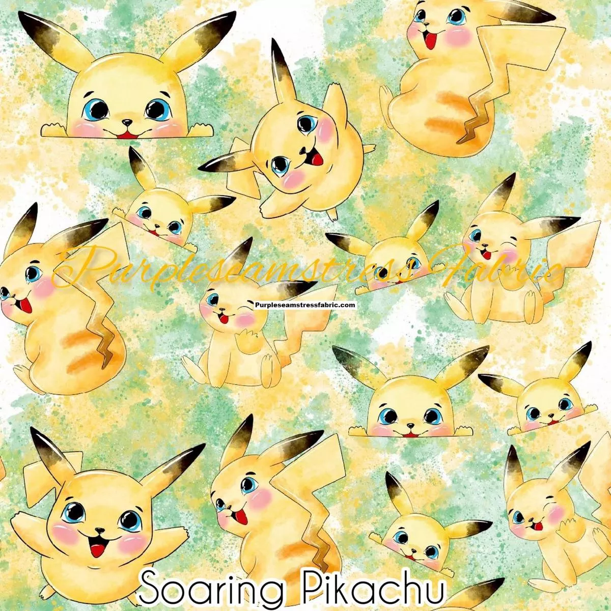 Soaring PikachuFabric