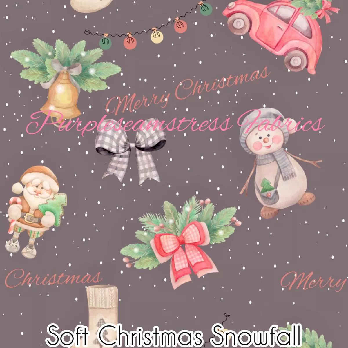 Soft Christmas SnowfallFabric