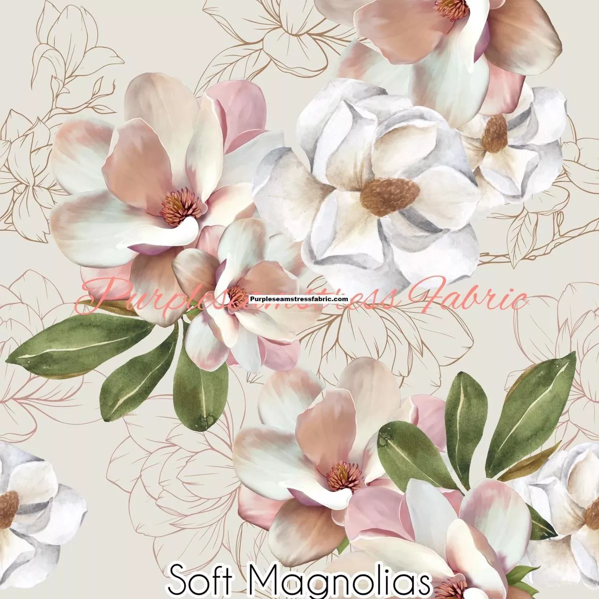 Soft MagnoliasFabric