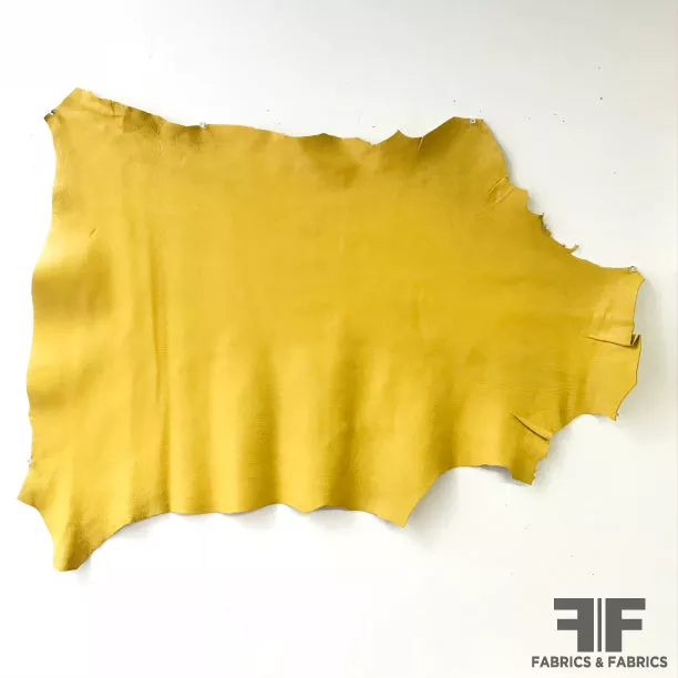 Solid Bright Yellow Leather