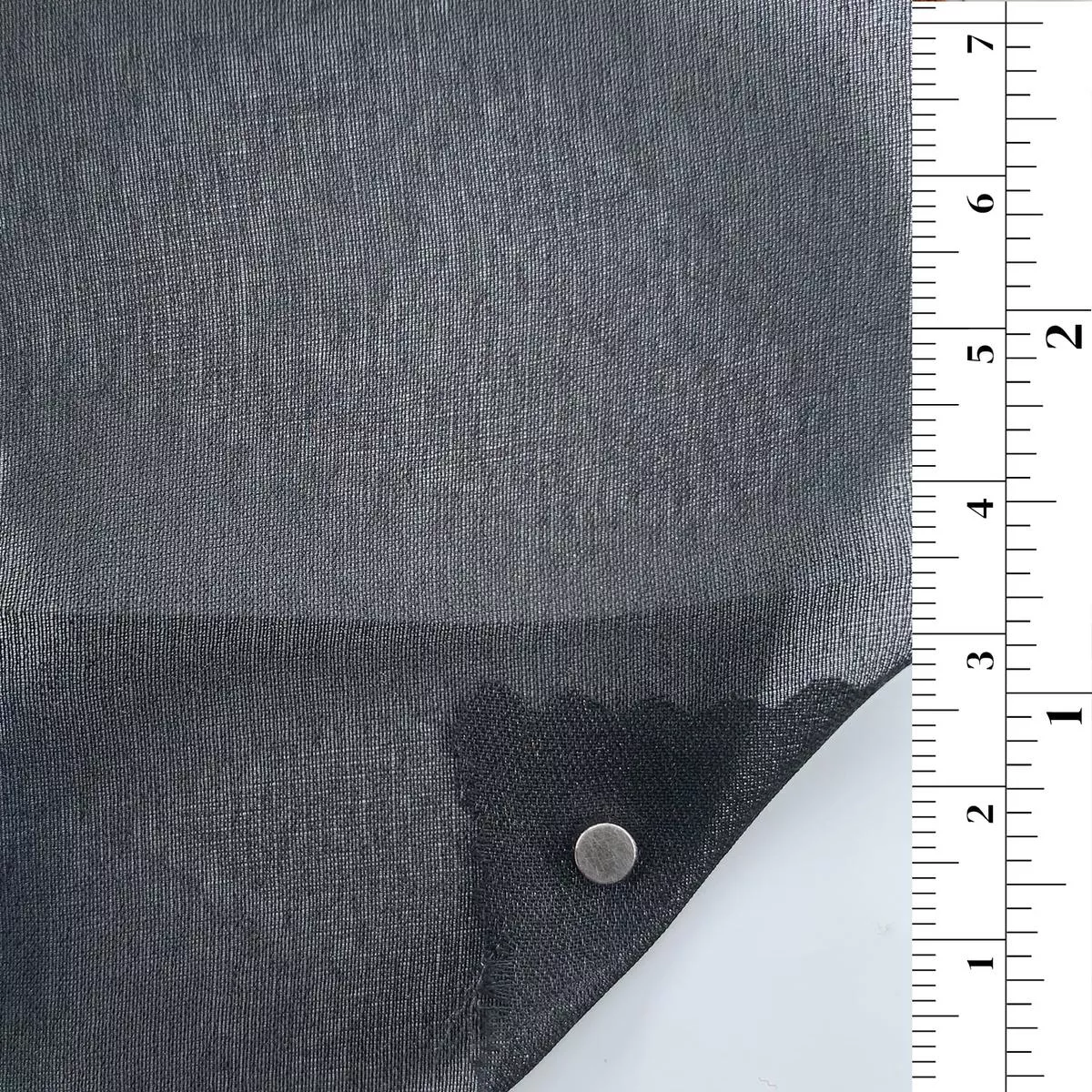 Solid Shimmer Polyester Organza B016305 – Black 16026