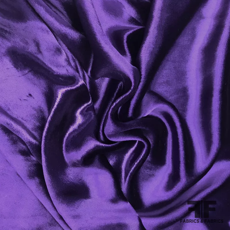 Solid Silk Pann Velvet – Royal Purple