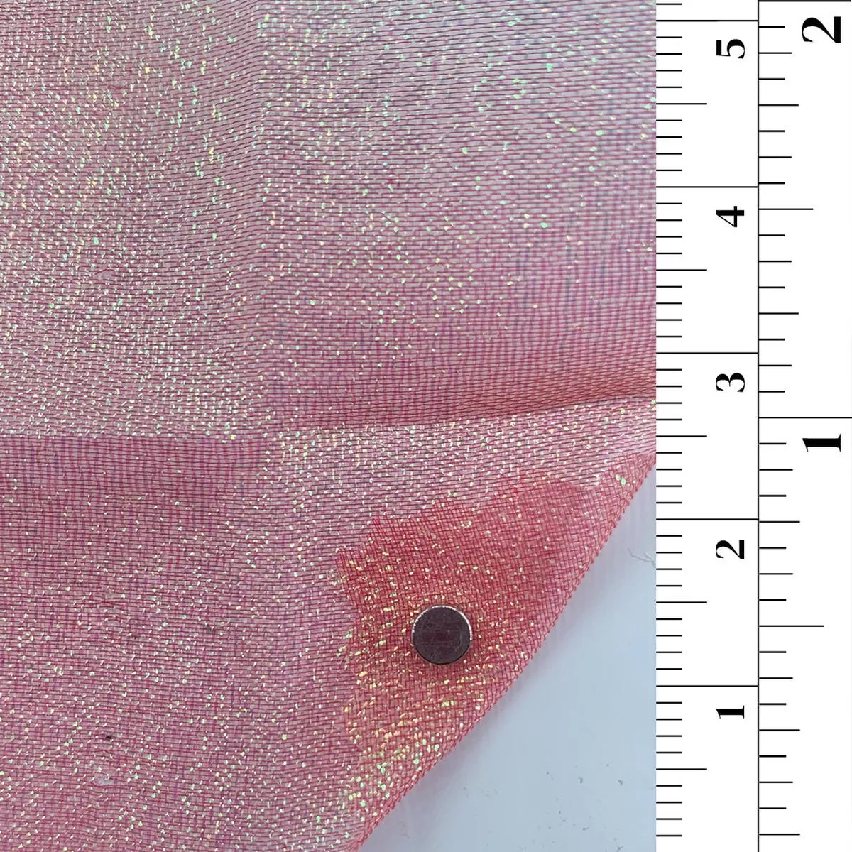 Solid Sparkle Iridescent Nylon Polyester Organza B016301 – Red 15960