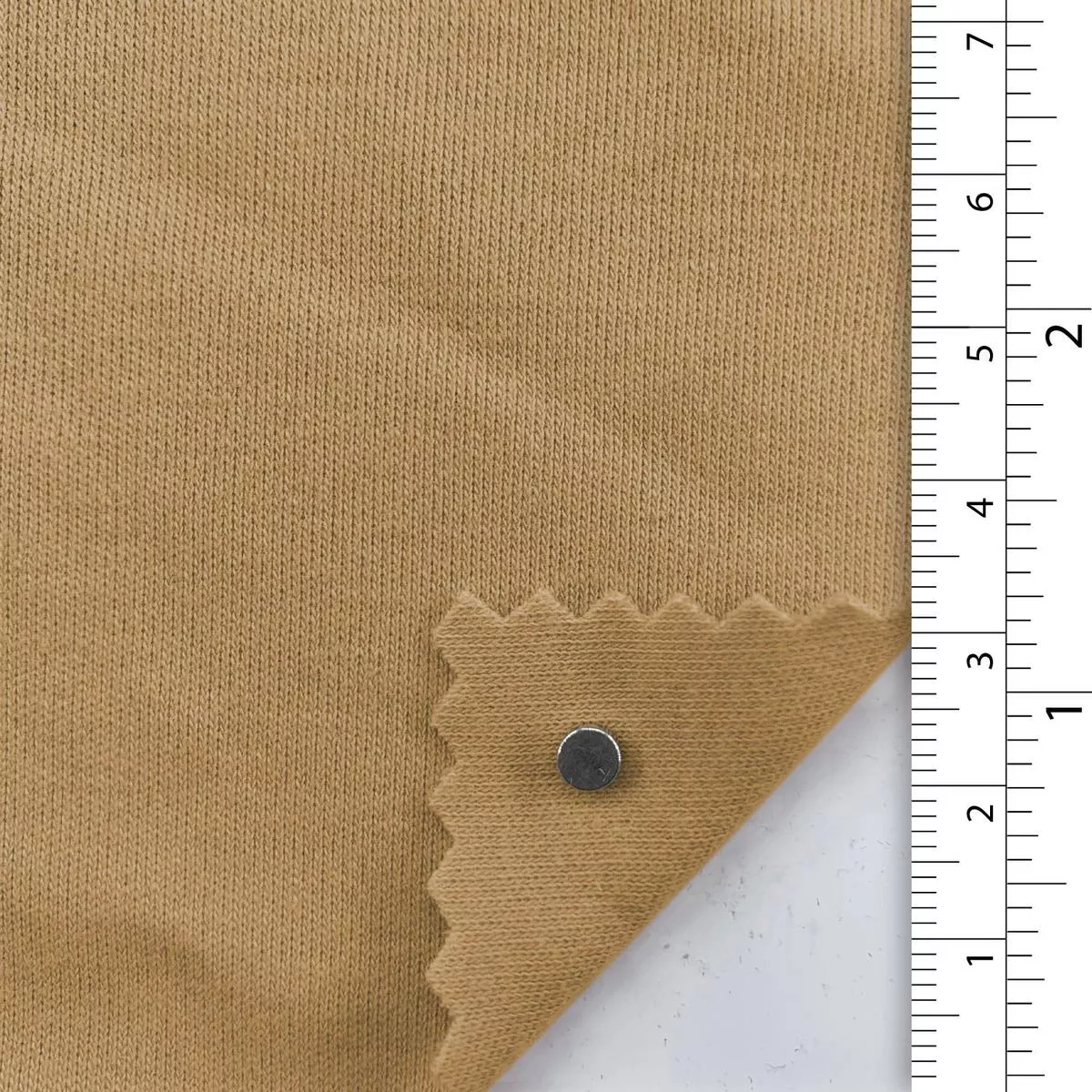 Solid Stretch Back Peached Combed Cotton Double Knit / Interlock A110319 – Brass 9676