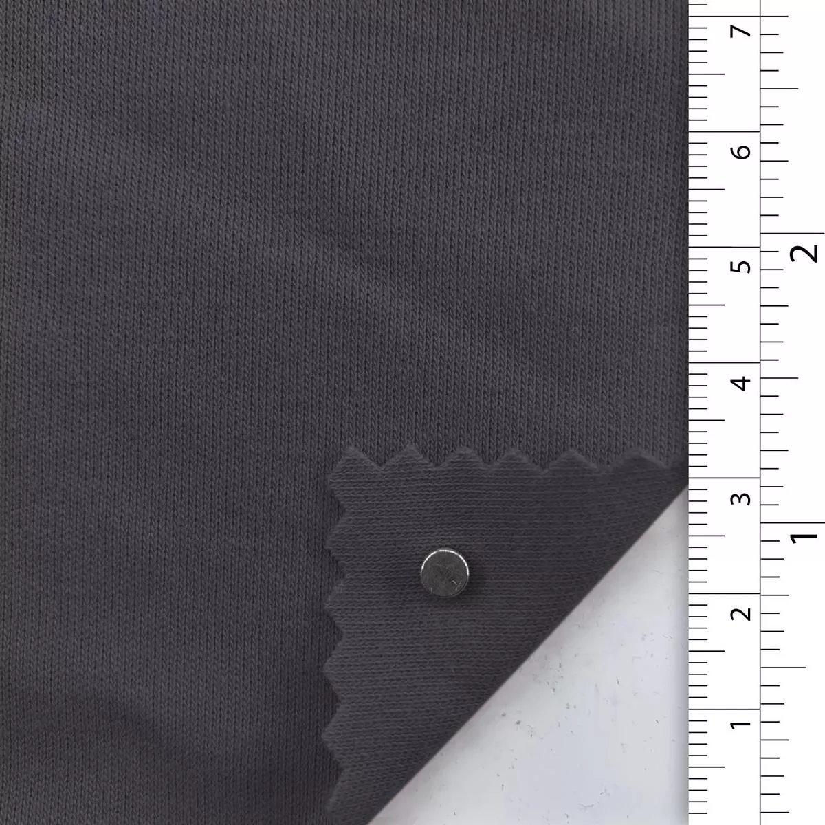 Solid Stretch Back Peached Combed Cotton Double Knit / Interlock A110319 – Gray 9706