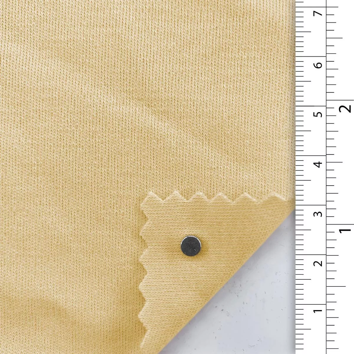 Solid Stretch Back Peached Combed Cotton Double Knit / Interlock A110319 – Pastel Yellow 9677
