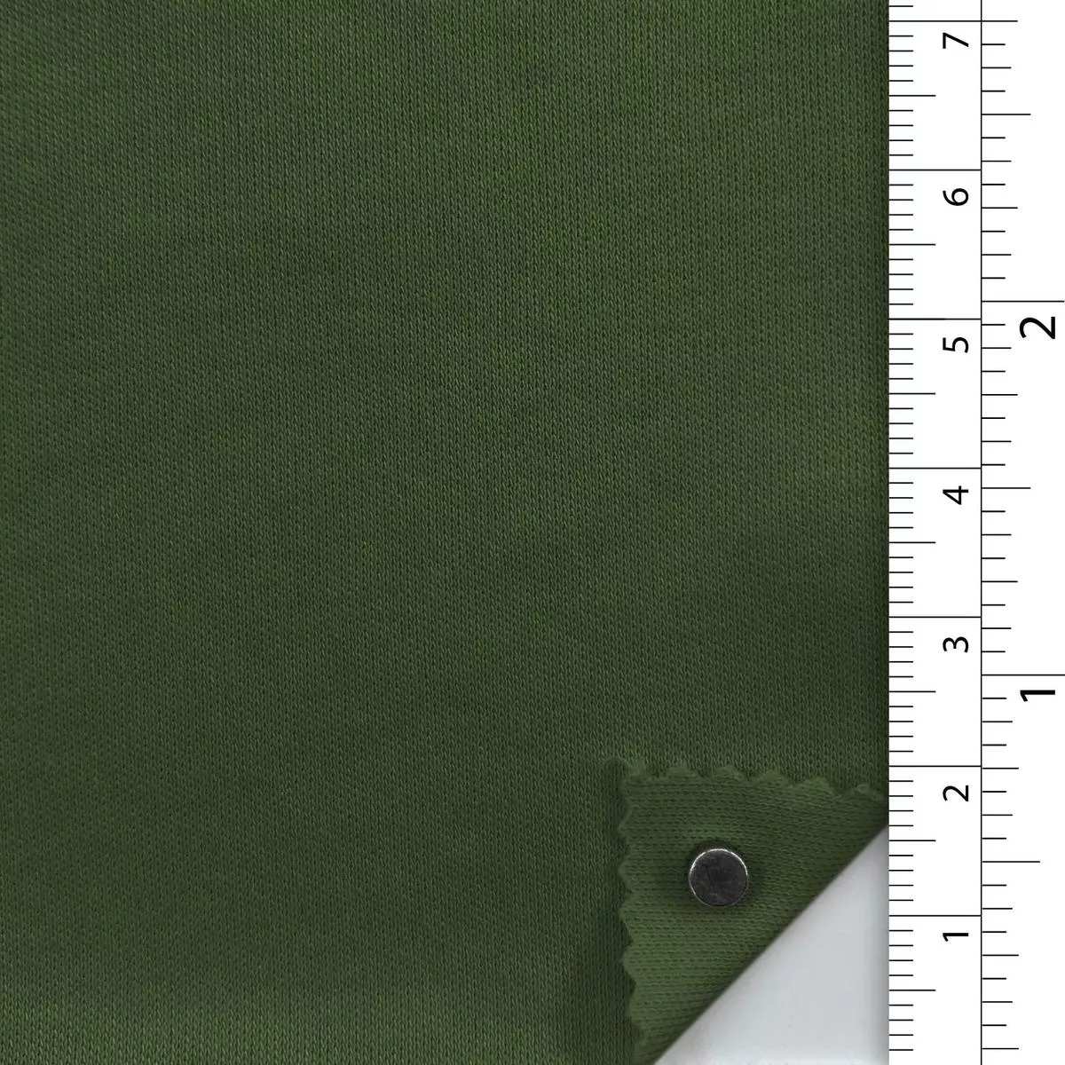 Solid Stretch Combed Cotton Double Knit / Interlock A107317 – Olive Green 8075