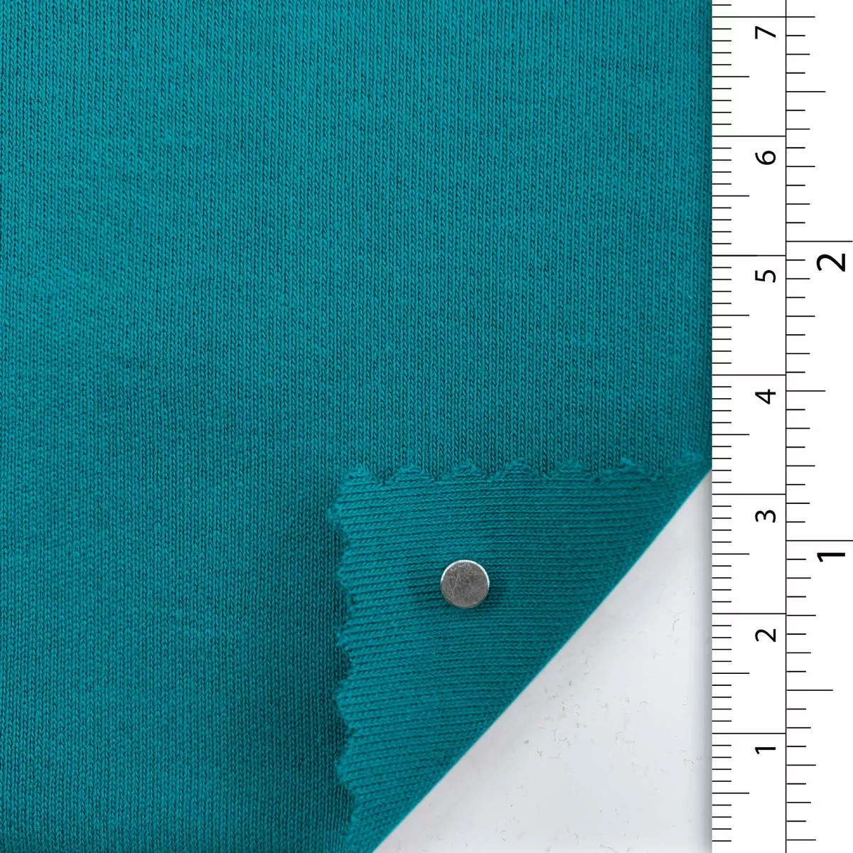 Solid Stretch Combed Cotton Double Knit / Interlock A110317 – Teal 9616
