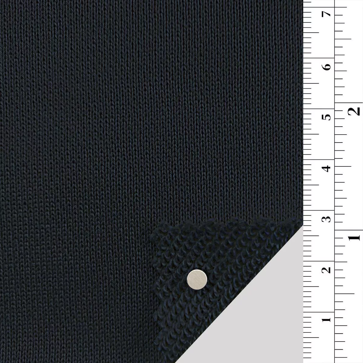 Solid Stretch Combed Cotton French Terry A110301 – Black 8638