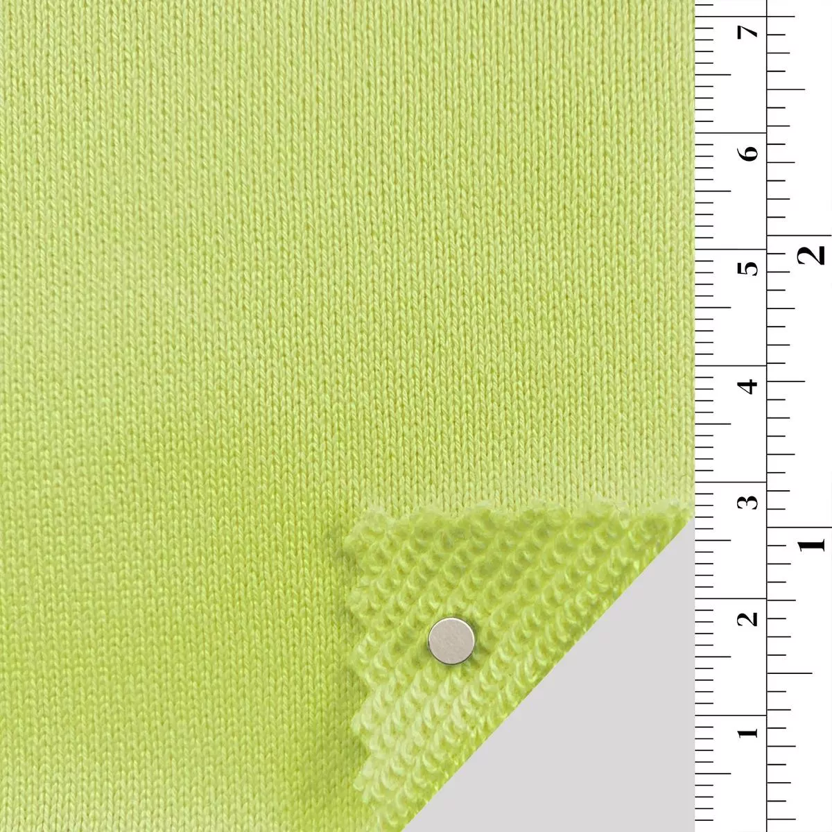 Solid Stretch Combed Cotton French Terry A110301 – Chartreuse 8541