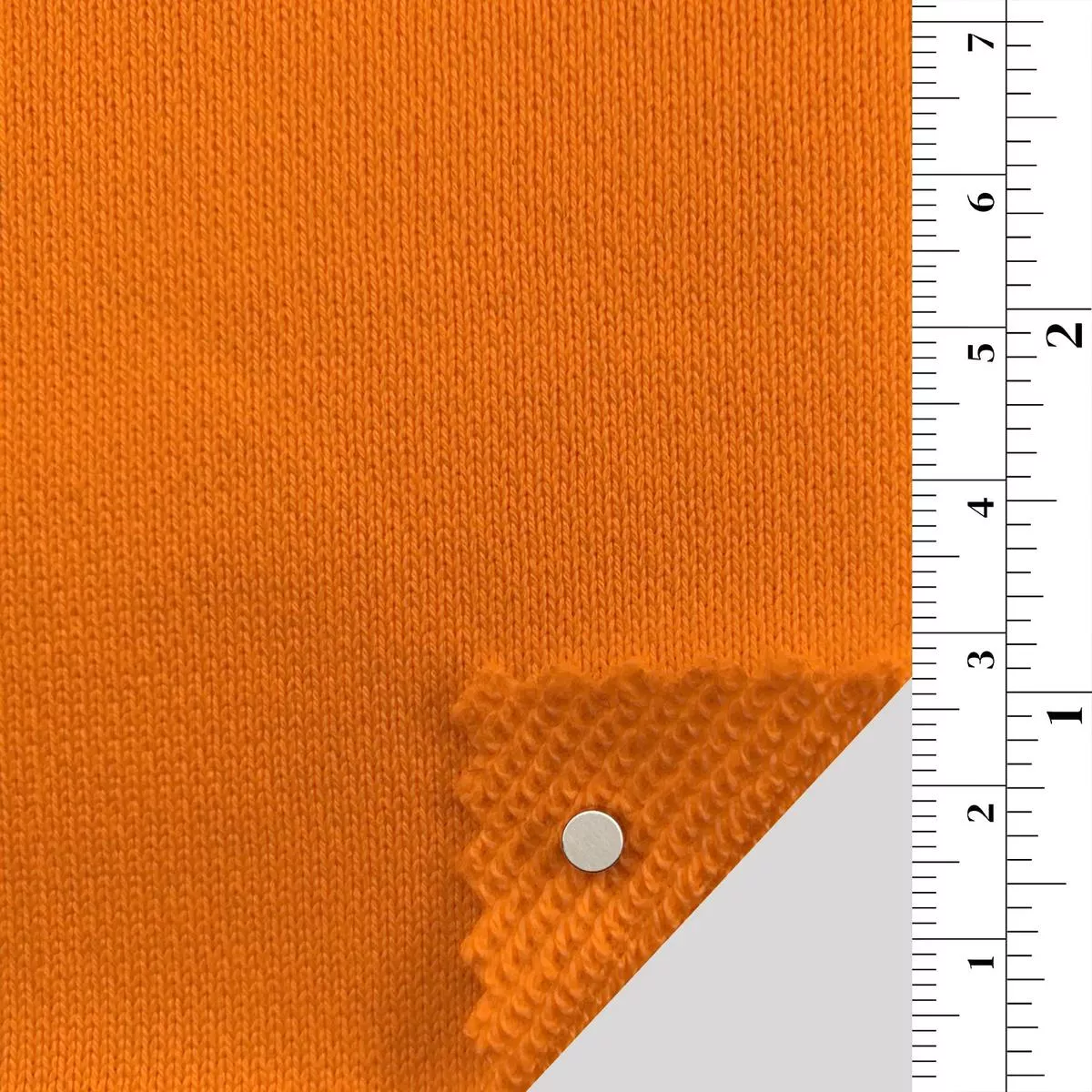 Solid Stretch Combed Cotton French Terry A110301 – Orange 8579