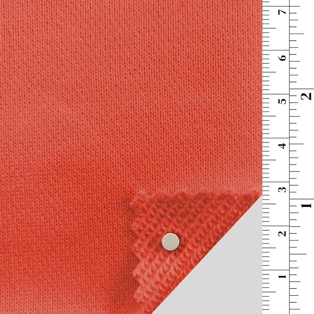 Solid Stretch Combed Cotton French Terry A110301 – Orange 8584