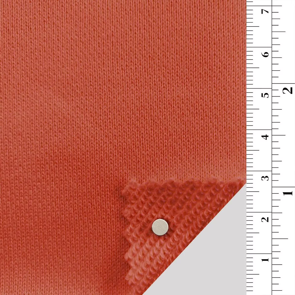 Solid Stretch Combed Cotton French Terry A110301 – Salmon 8549