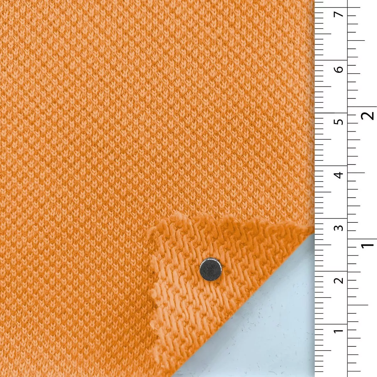 Solid Stretch Combed Cotton French Terry A110318 – Orange 9642