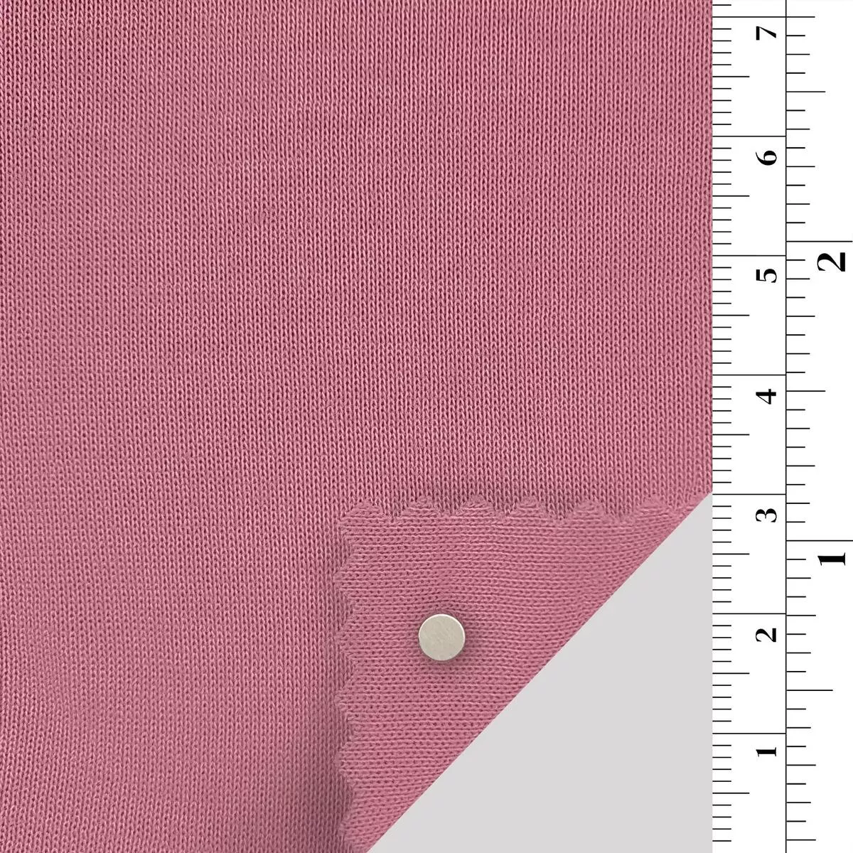 Solid Stretch Combed Cotton Polyester Double Knit / Interlock A110304 – Rose 8813