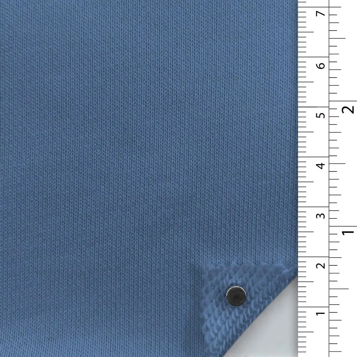 Solid Stretch Combed Cotton Polyester French Terry A107323 – Blue 8371