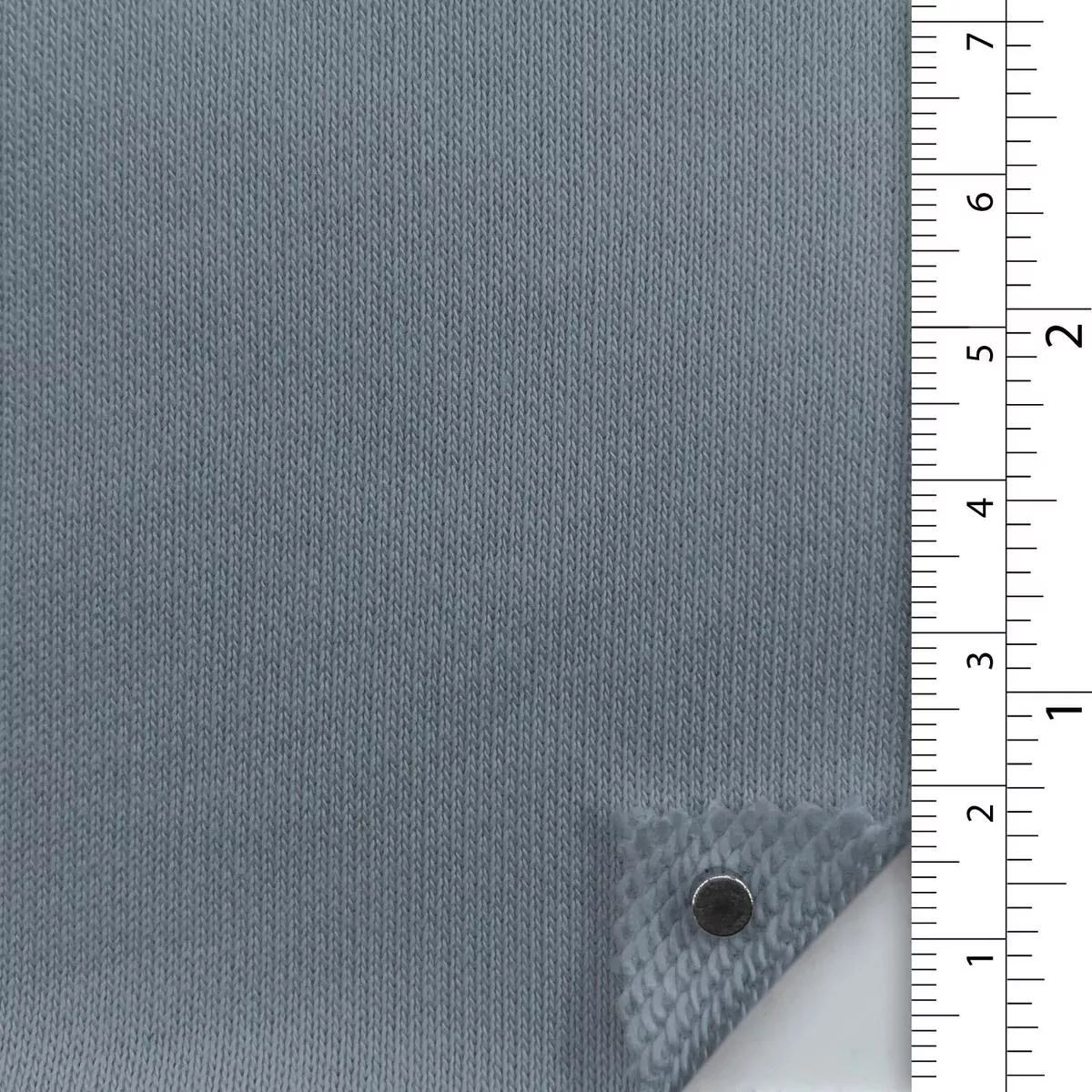 Solid Stretch Combed Cotton Polyester French Terry A107323 – Gray 8346