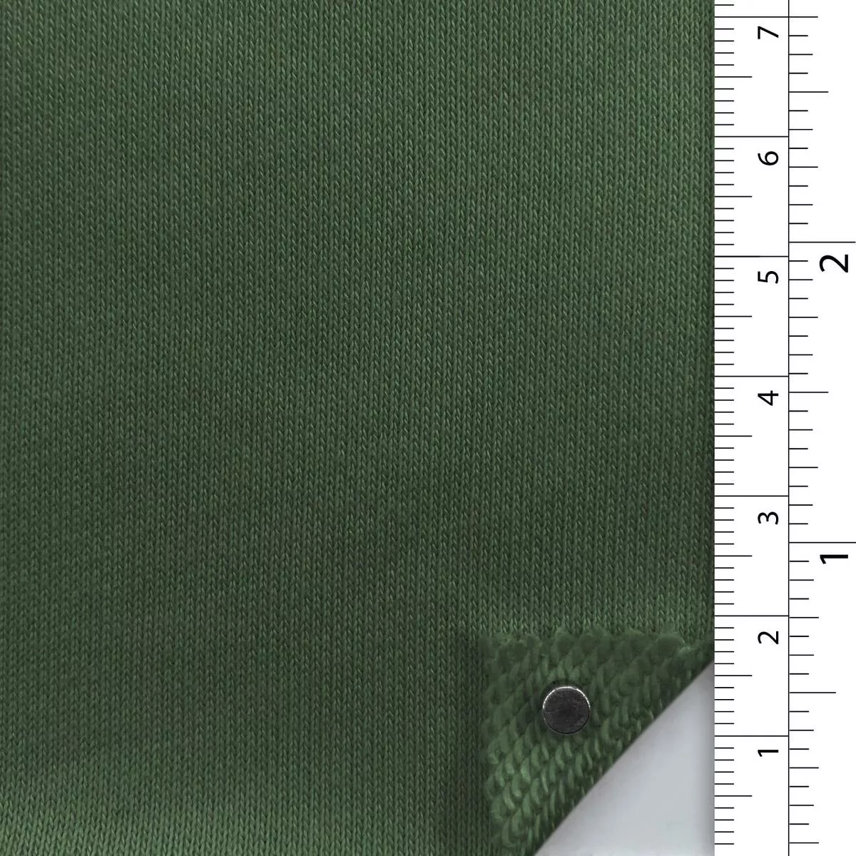 Solid Stretch Combed Cotton Polyester French Terry A107323 – Olive Green 8358