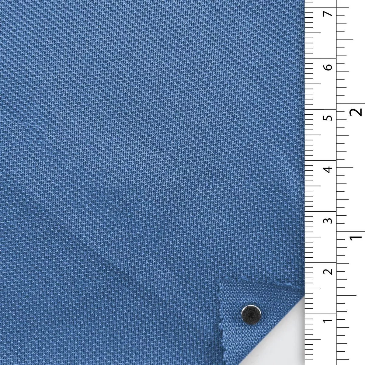 Solid Stretch Combed Cotton Polyester Pique A107320 – Blue 8246