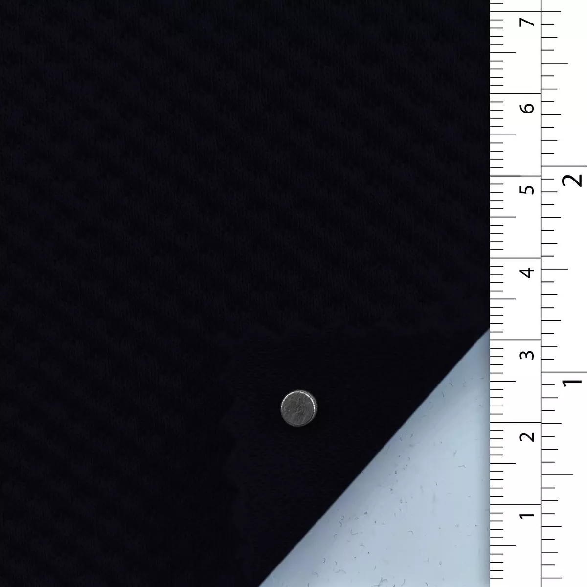 Solid Stretch Combed Cotton Polyester Scuba Jacquard A110315 – Black 9516