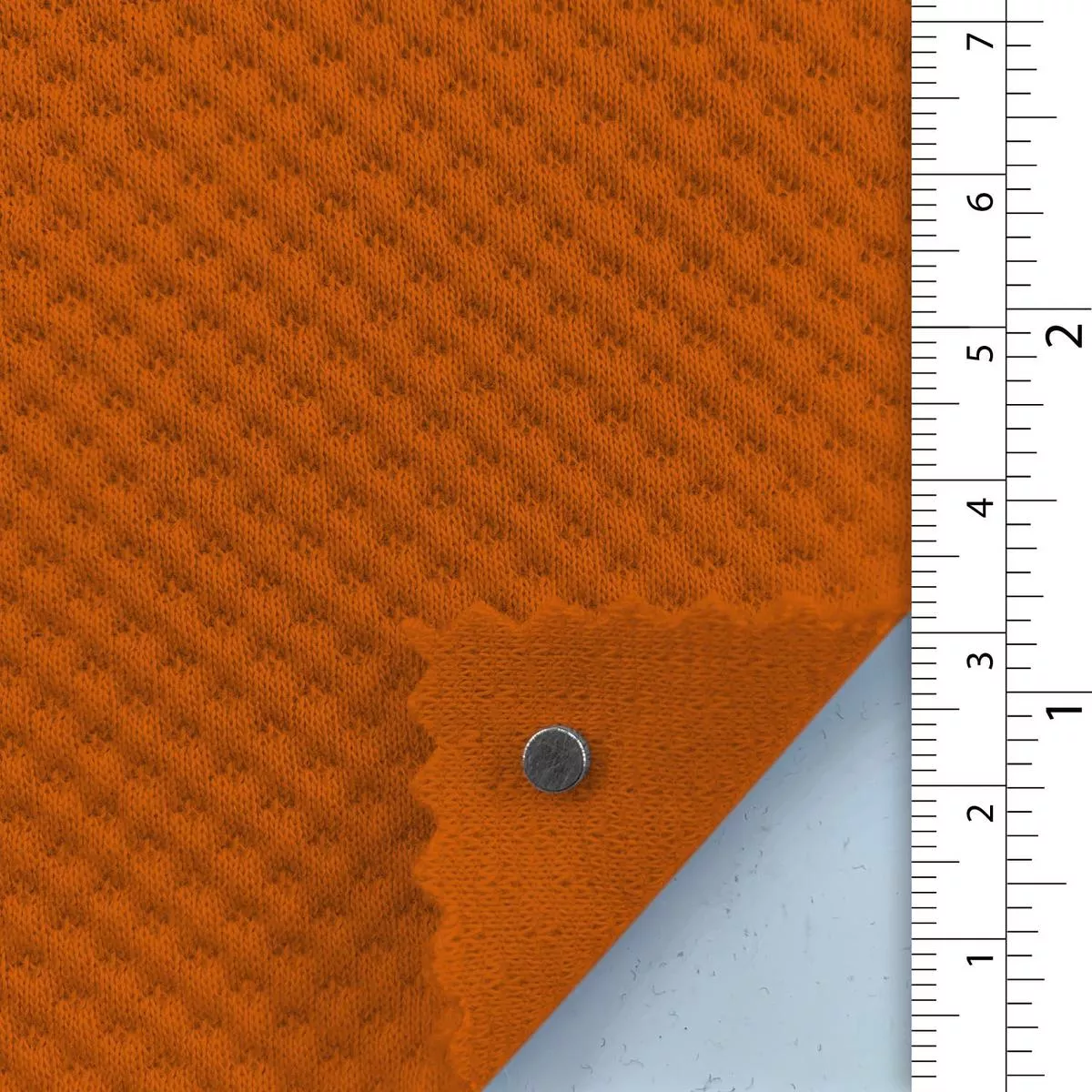 Solid Stretch Combed Cotton Polyester Scuba Jacquard A110315 – Burnt Orange 9506