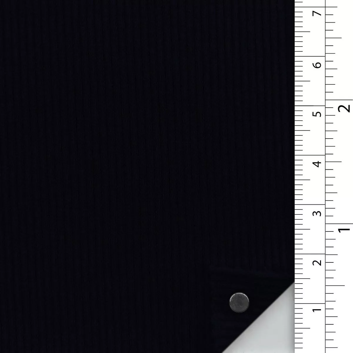 Solid Stretch Combed Cotton Rib 2×2 A107321 – Black 8272