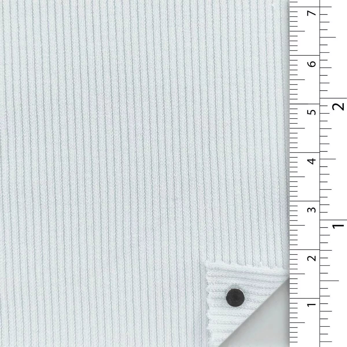 Solid Stretch Combed Cotton Rib 2×2 A107321 – White 8253