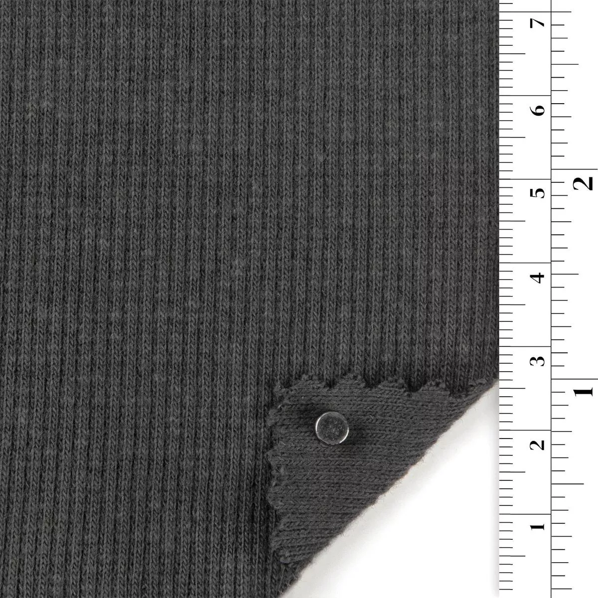 Solid Stretch Cotton Kapok Rib 2×2 A115402 – Coffee V61670