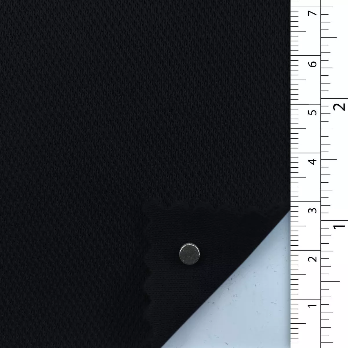 Solid Stretch Cotton Polyester Scuba Pique A110321 – Black 9871