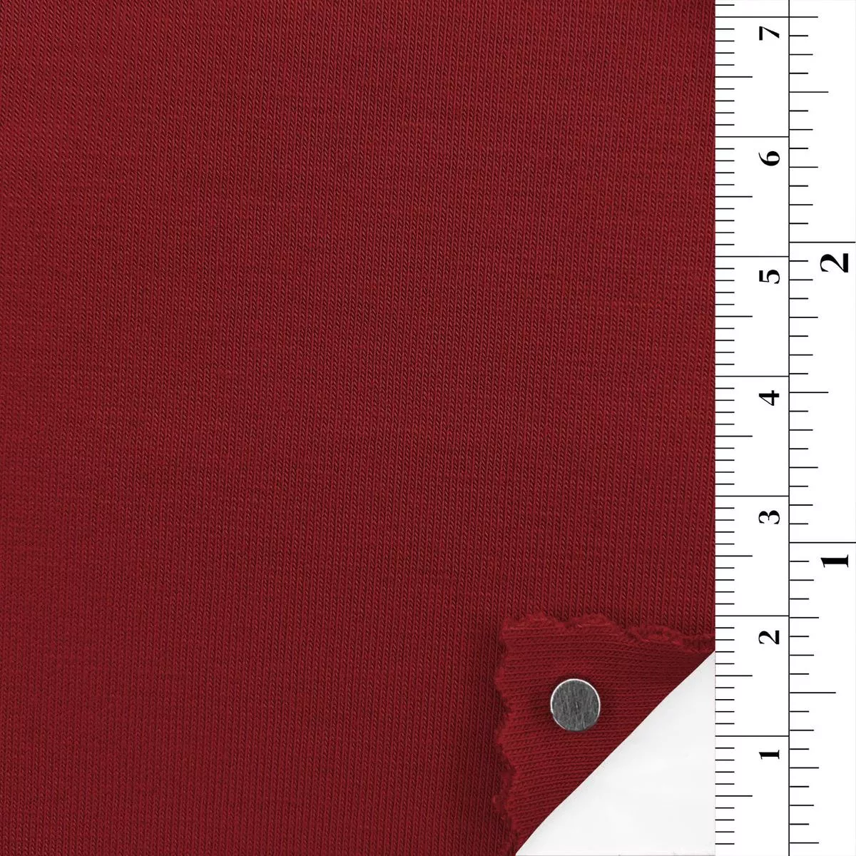 Solid Stretch Cotton Recycled Polyester Scuba A106303 – Red 7117