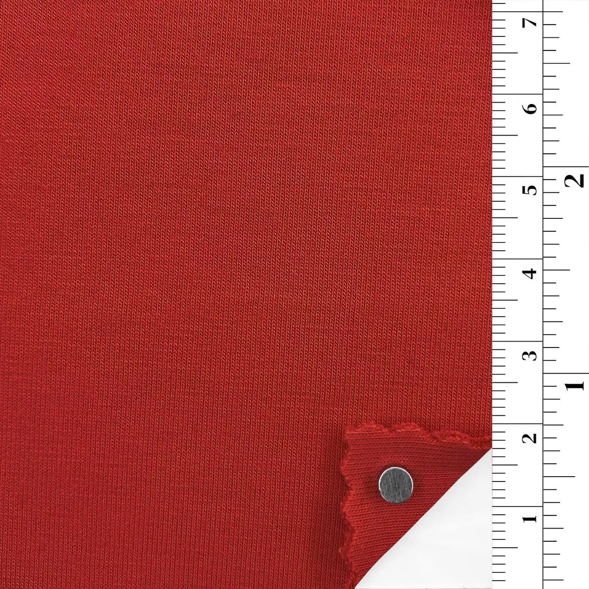 Solid Stretch Cotton Recycled Polyester Scuba A106303 – Red 7118