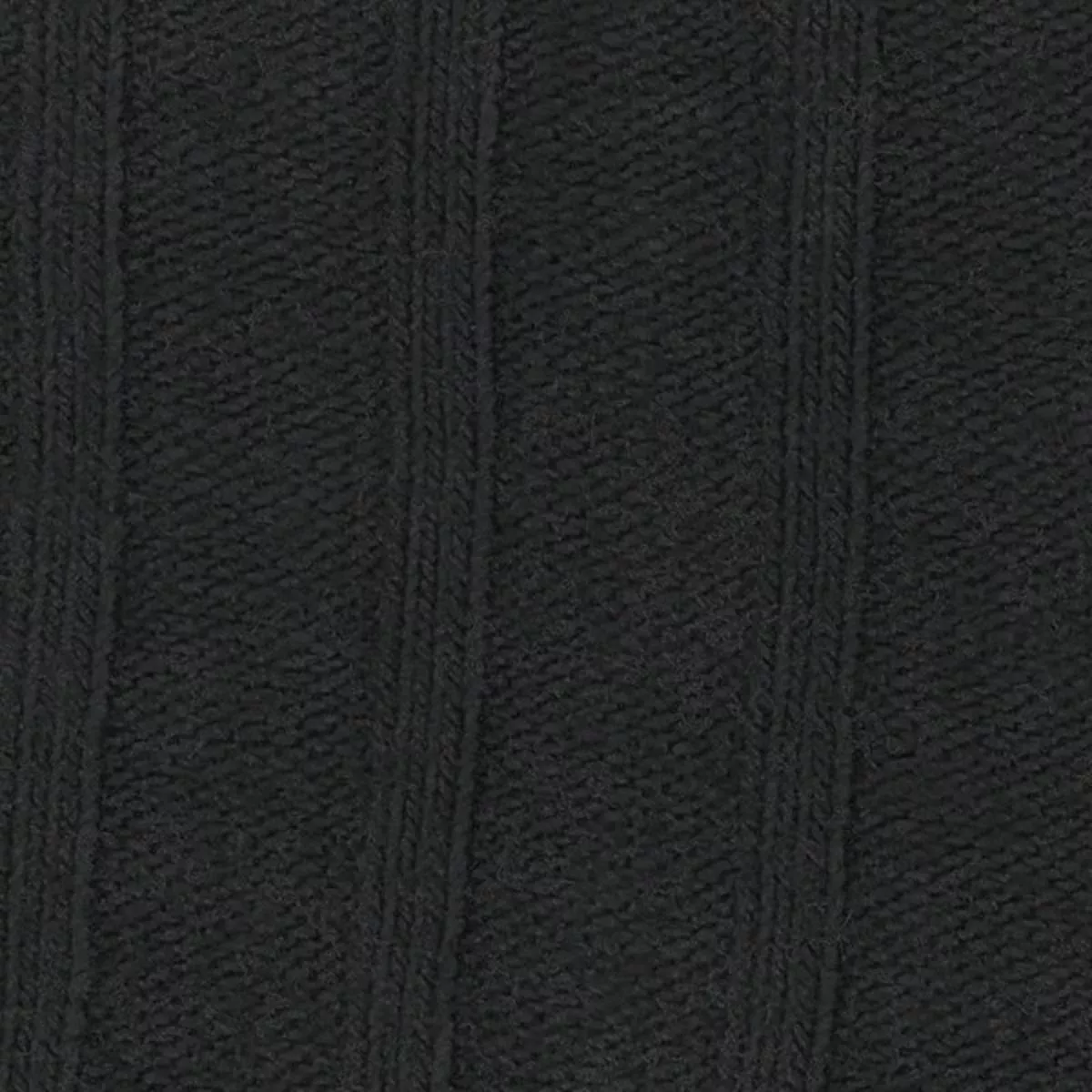 Solid Stretch Cotton Rib 9×3 S006502 – Black 1