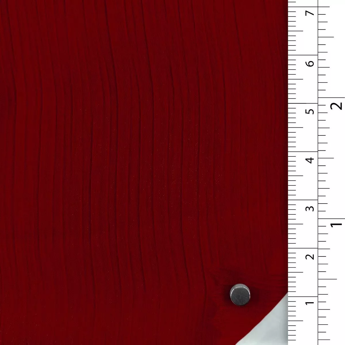 Solid Stretch Crinkled Polyester Crepon B002311 – Red 11542