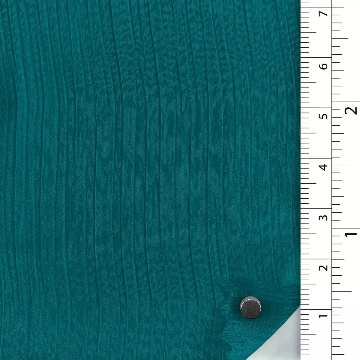 Solid Stretch Crinkled Polyester Crepon B002311 – Teal 11599