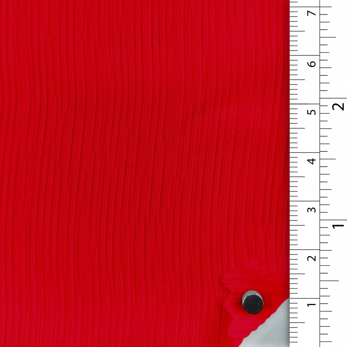 Solid Stretch Crinkled Polyester Crepon B002324 – Red 12695