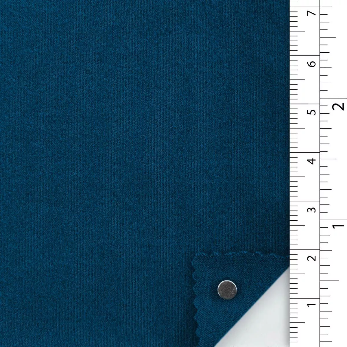 Solid Stretch Double Peached Modal Acrylic Thermal Knit A107312 – Teal 7879