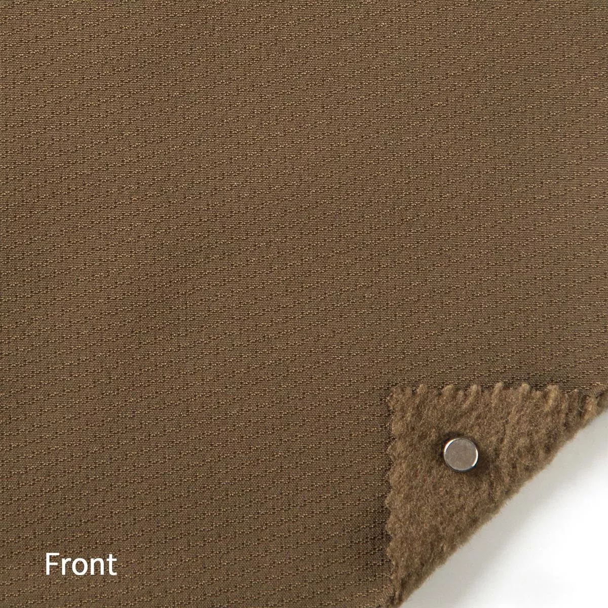 Solid Stretch DWR Back Brushed Polyester Softshell A033504 – Brown 11
