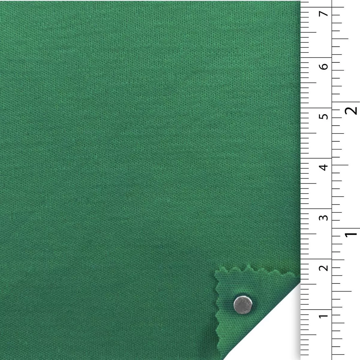 Solid Stretch Mercerized Combed Cotton Lyocell Double Knit / Interlock A107309 – Green 7820