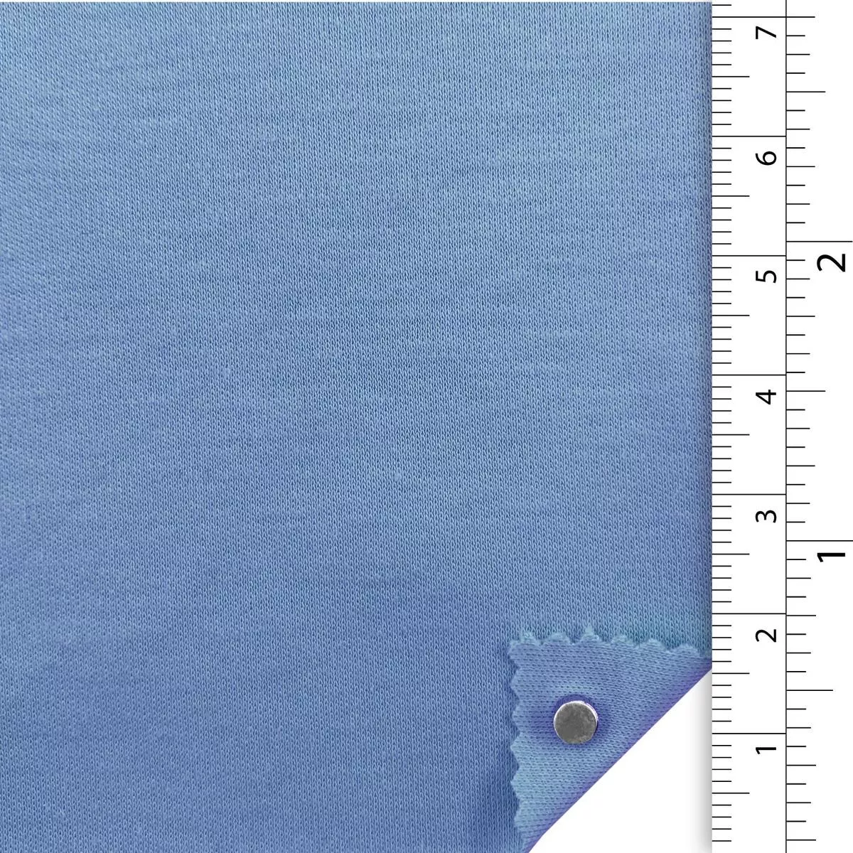 Solid Stretch Mercerized Combed Cotton Lyocell Double Knit / Interlock A107309 – Sky Blue 7828