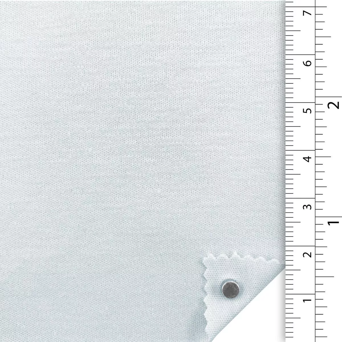 Solid Stretch Mercerized Combed Cotton Lyocell Double Knit / Interlock A107309 – White 7806