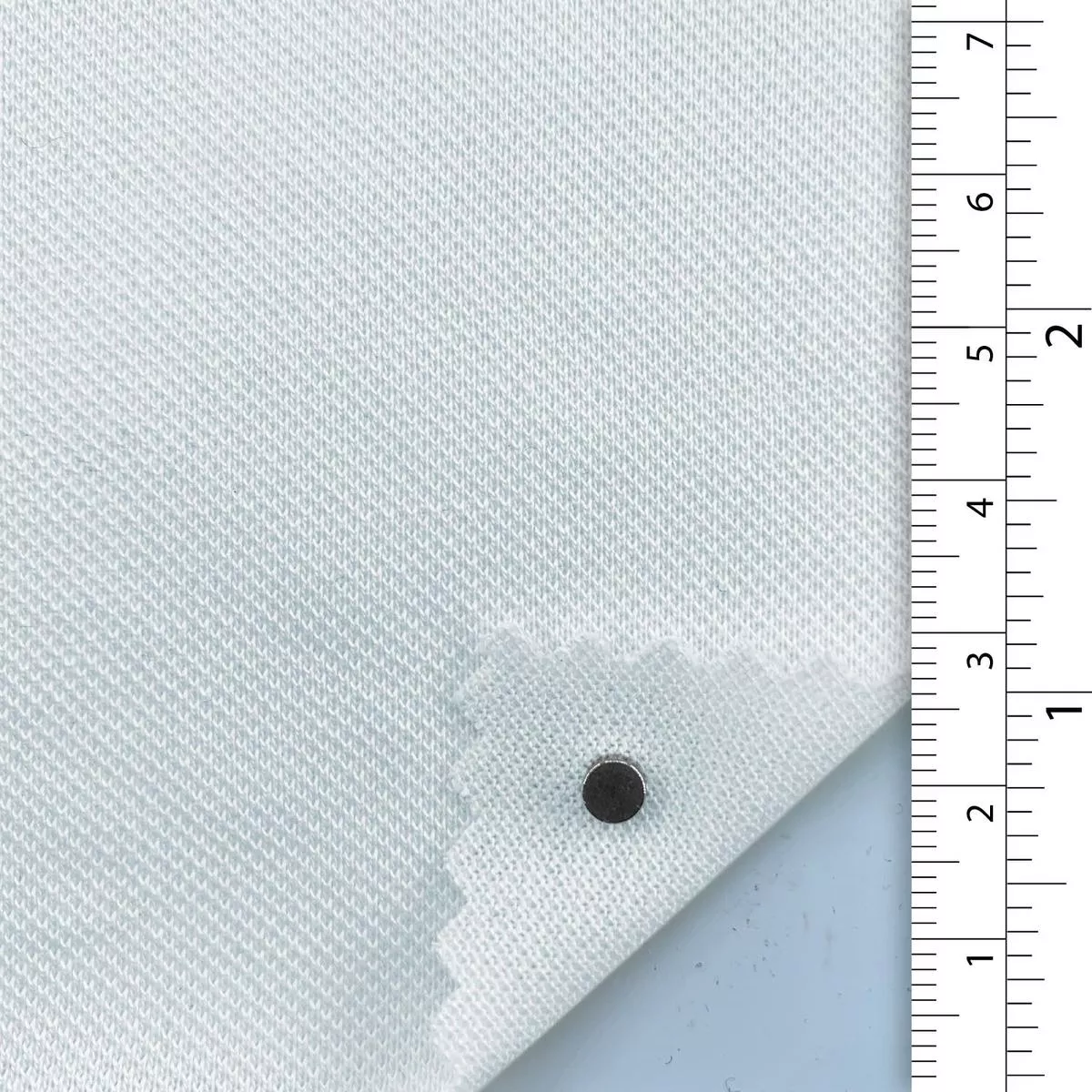 Solid Stretch Mercerized Combed Cotton Pique A110312 – White 9343