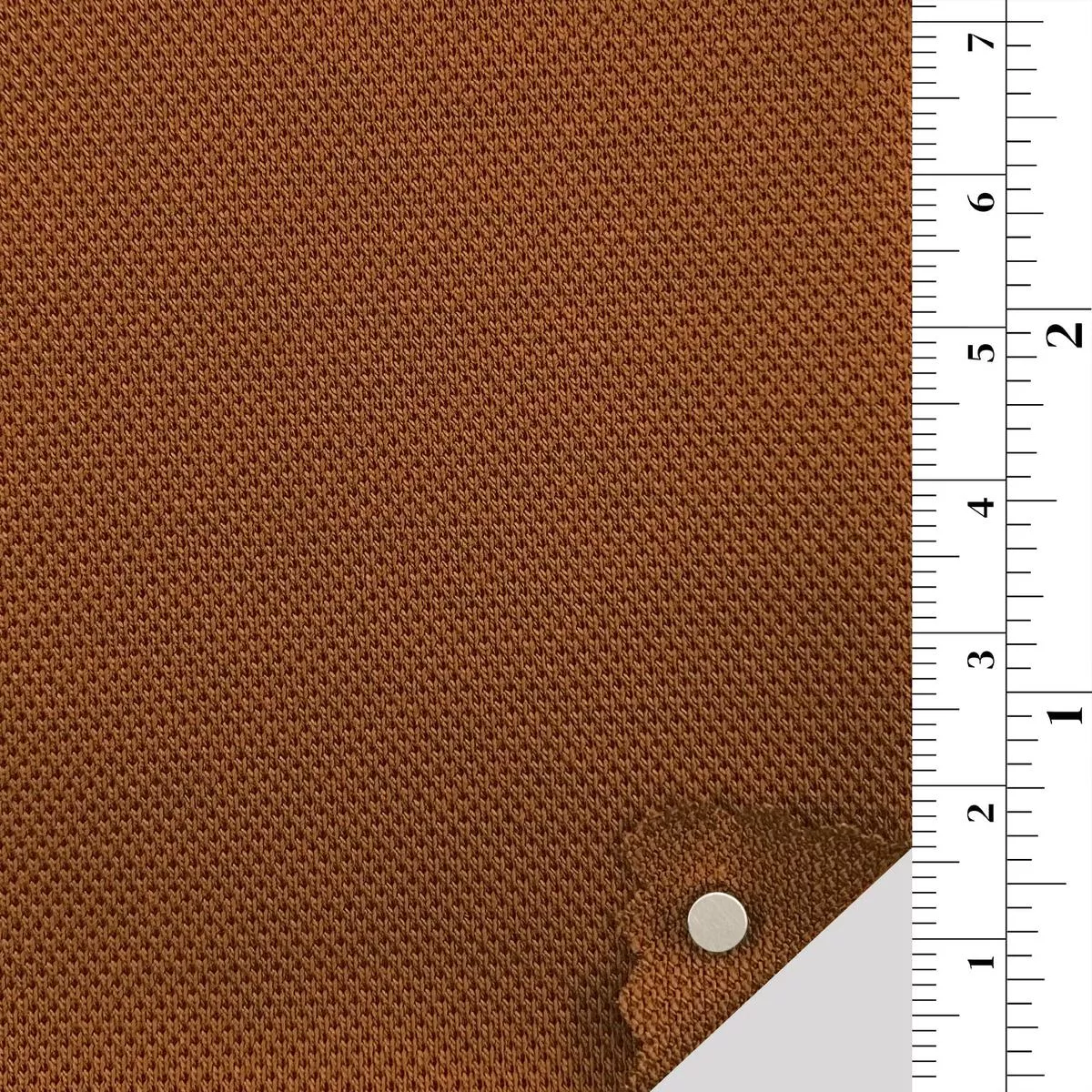 Solid Stretch Mercerized Combed Cotton Recycled Polyester Pique A106301 – Bronze 7090