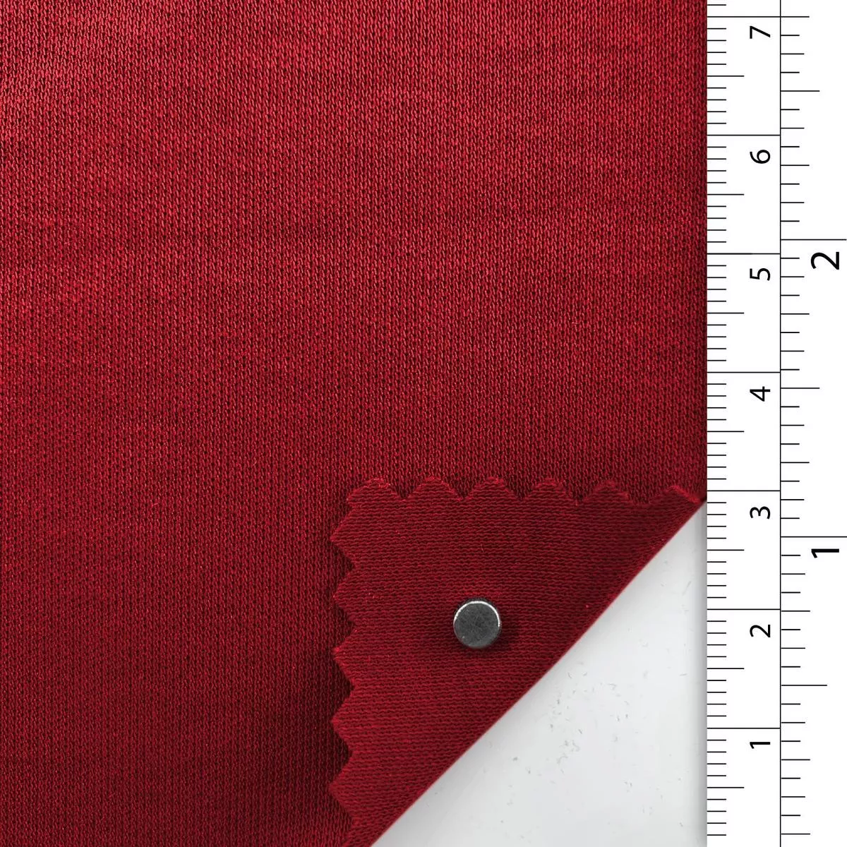 Solid Stretch Mercerized Lyocell Combed Cotton Double Knit / Interlock A110323 – Red 9974