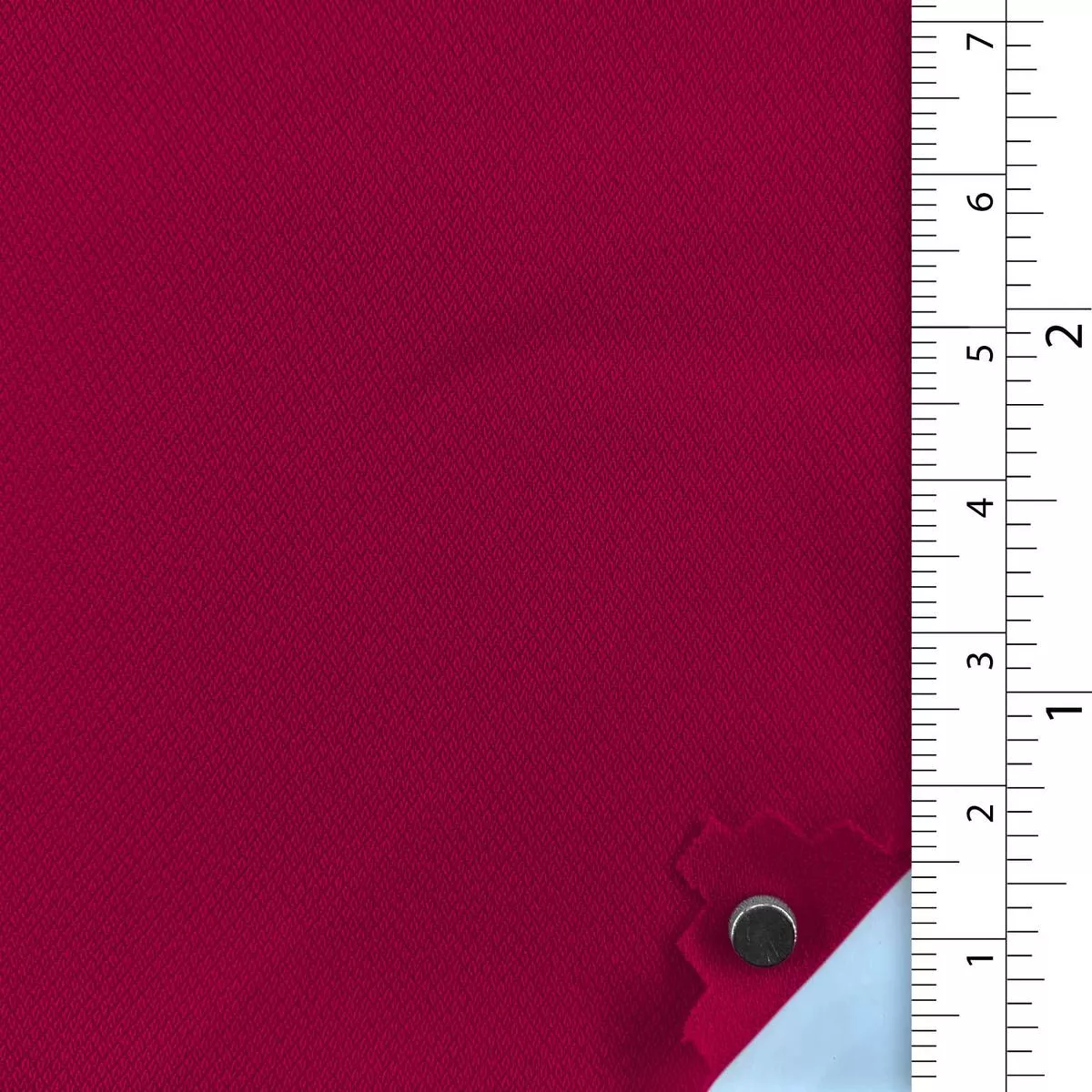 Solid Stretch Polyester Crepe B002323 – Red 12633