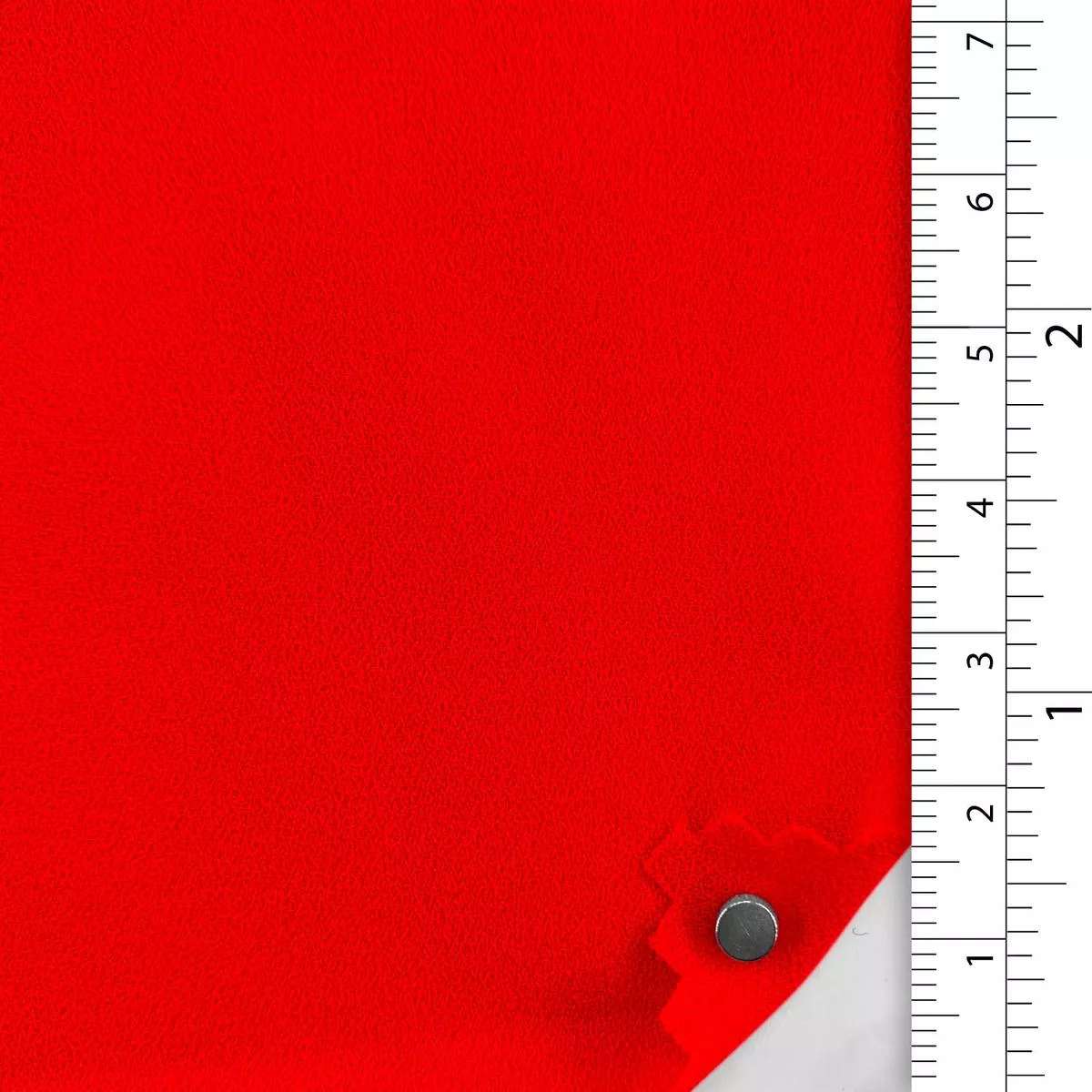 Solid Stretch Polyester Georgette B002322 – Vermilion 12596