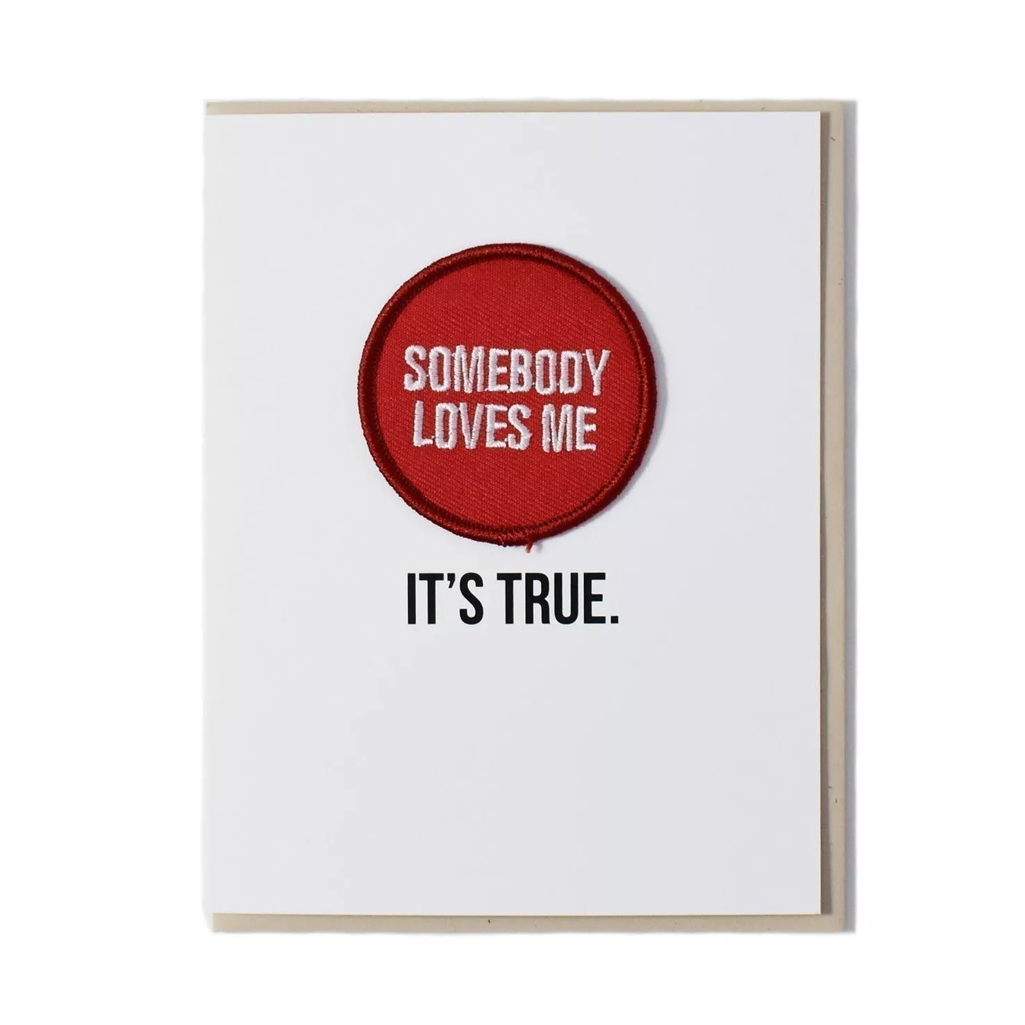 Somebody Loves Me Patch on Greeting Card