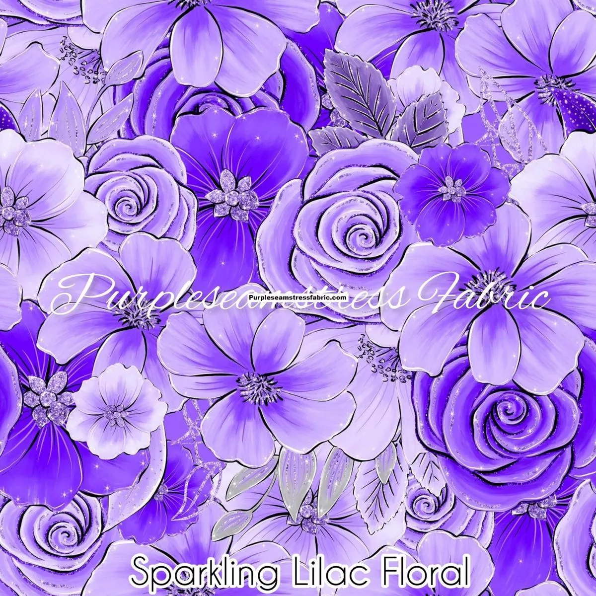 Sparkling Lilac FloralFabric