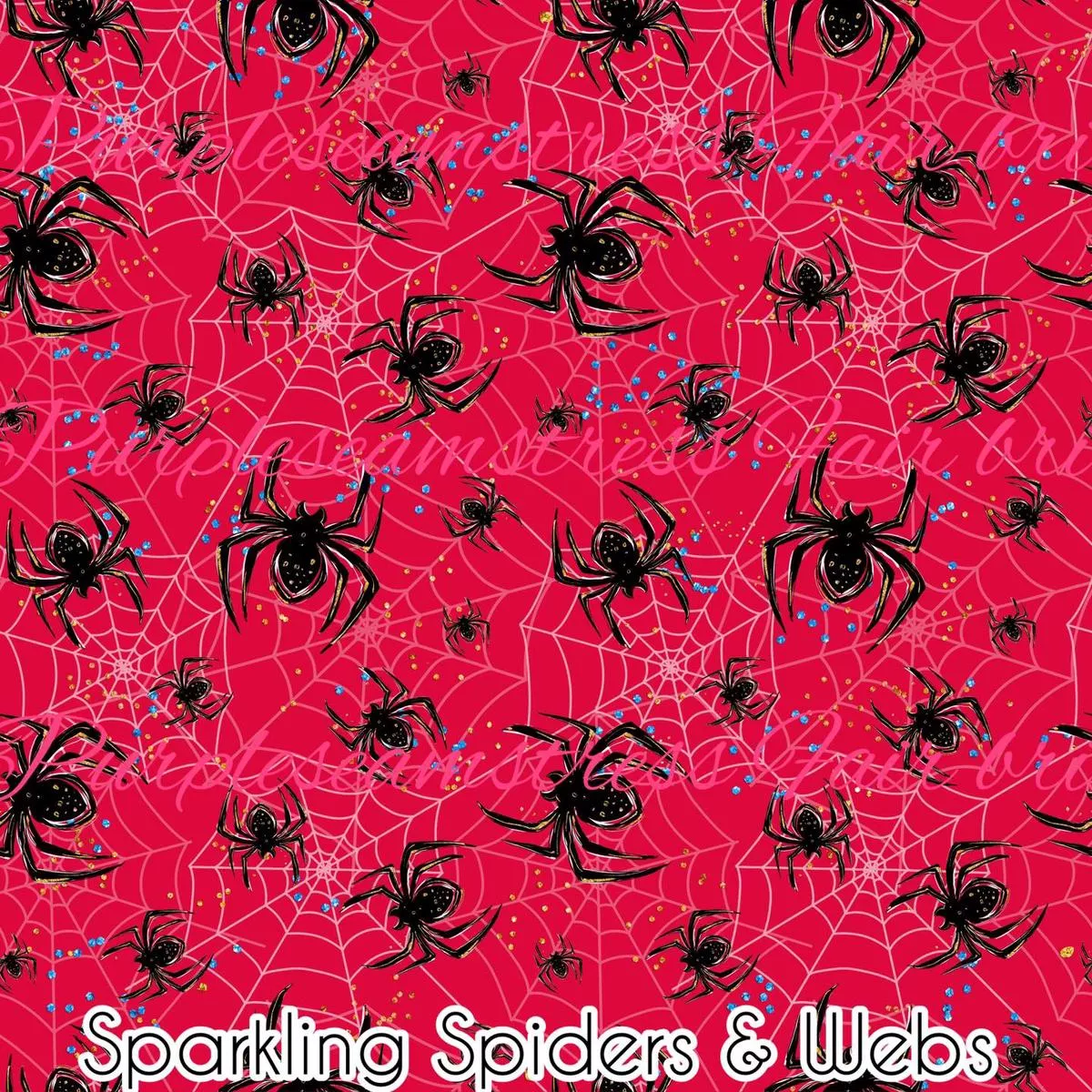 Sparkly Spiders & WebsFabric