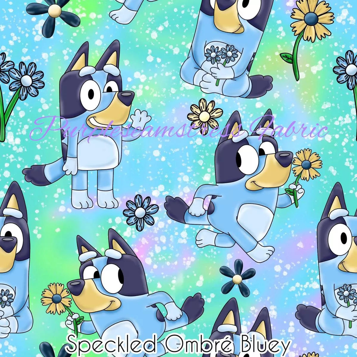 Speckled Ombre BlueyFabric